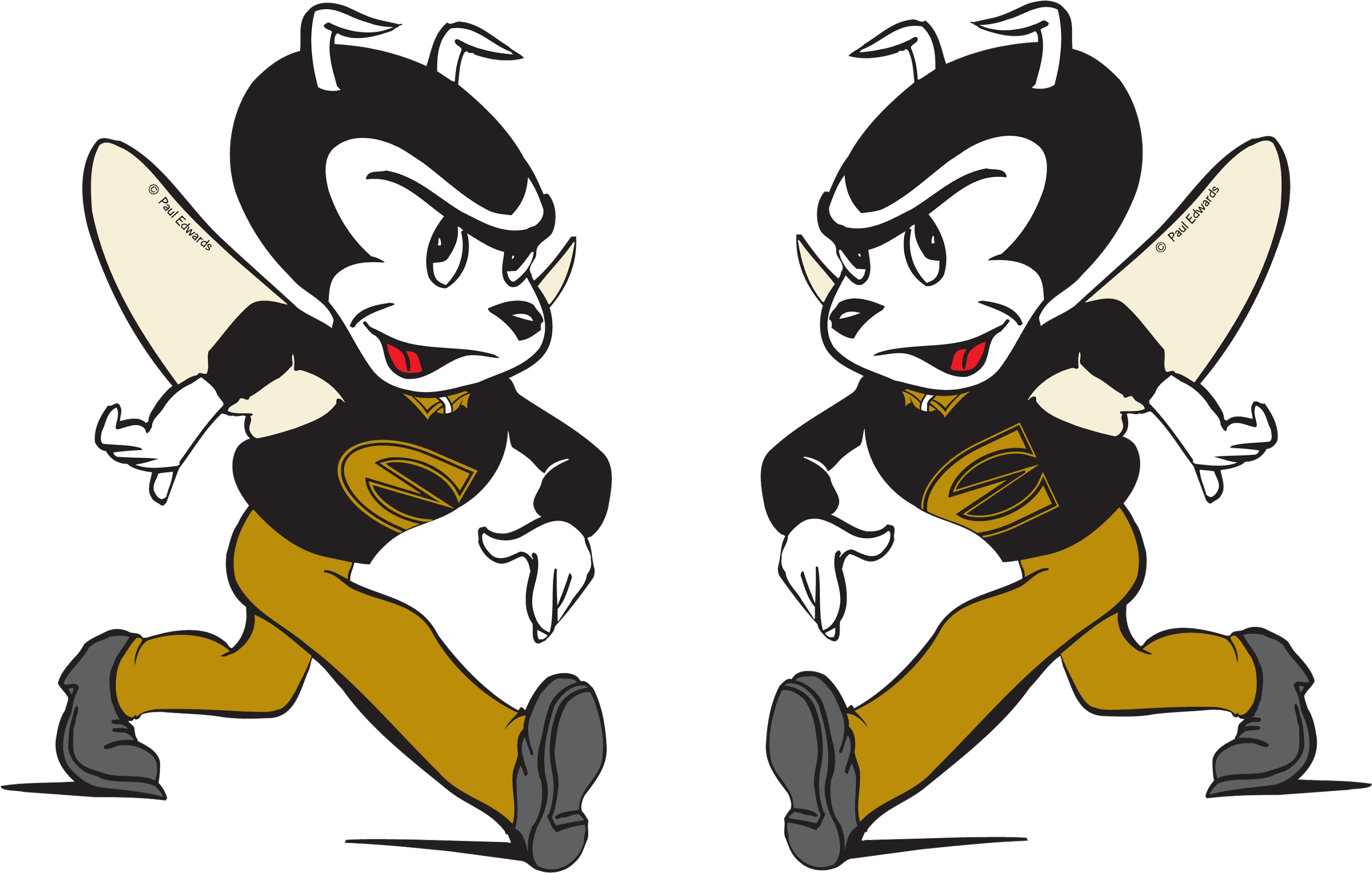 The Official University Mascot Is Corky The Hornet - Emporia State Hornets Logo Value Pint Glass (2560x1637)