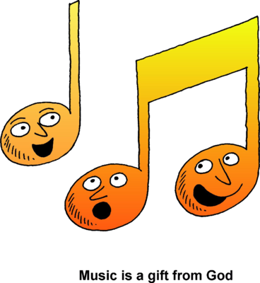 Music Notes Clipart Happy - Happy Music Notes Clipart (368x400)