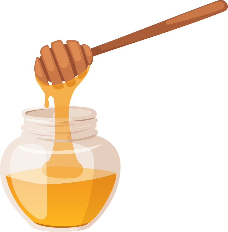 Honey Illustration (731x744)