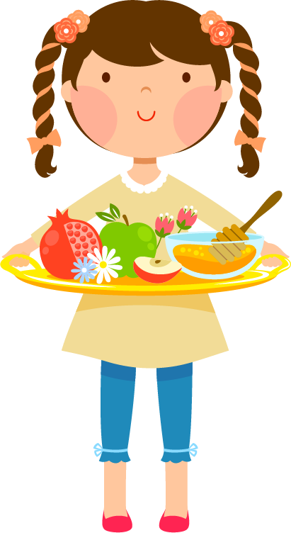 Rosh Hashanah Cartoon Kids Card (411x752)