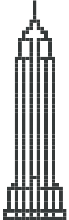 Empire Clipart New York Building - Empire State Building Cross Stitch (365x450)