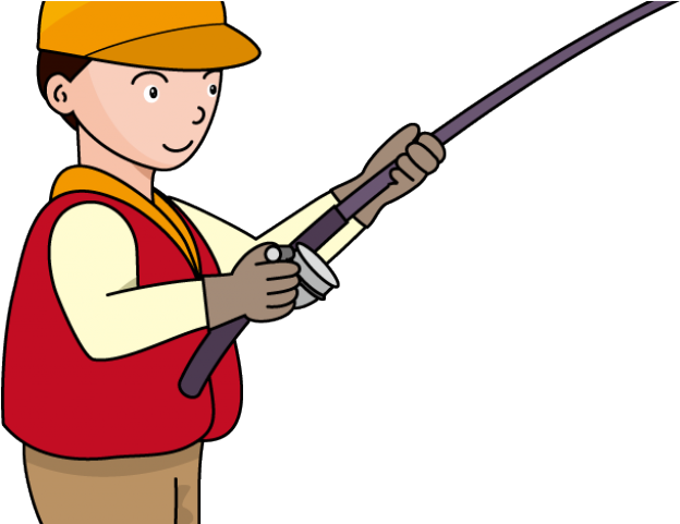 Fishing Pole Clipart Person - Clipart Fisherman With Rod (640x480)