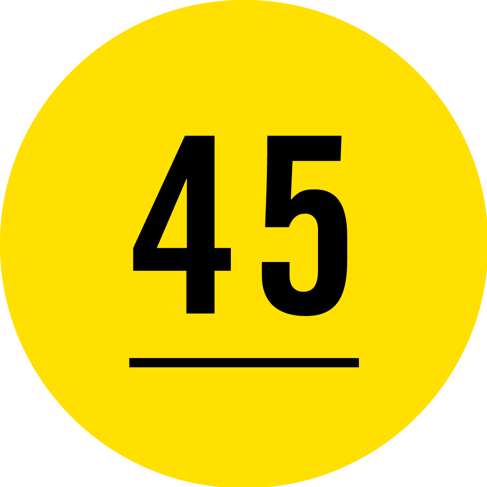 Forty - Five - Symbols - Magazine Symbols (1000x1000)