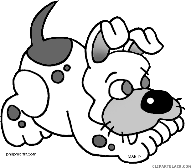 Puppy Animal Free Black White Clipart Images Clipartblack - Pronunciation Of English ⟨th⟩ (648x557)