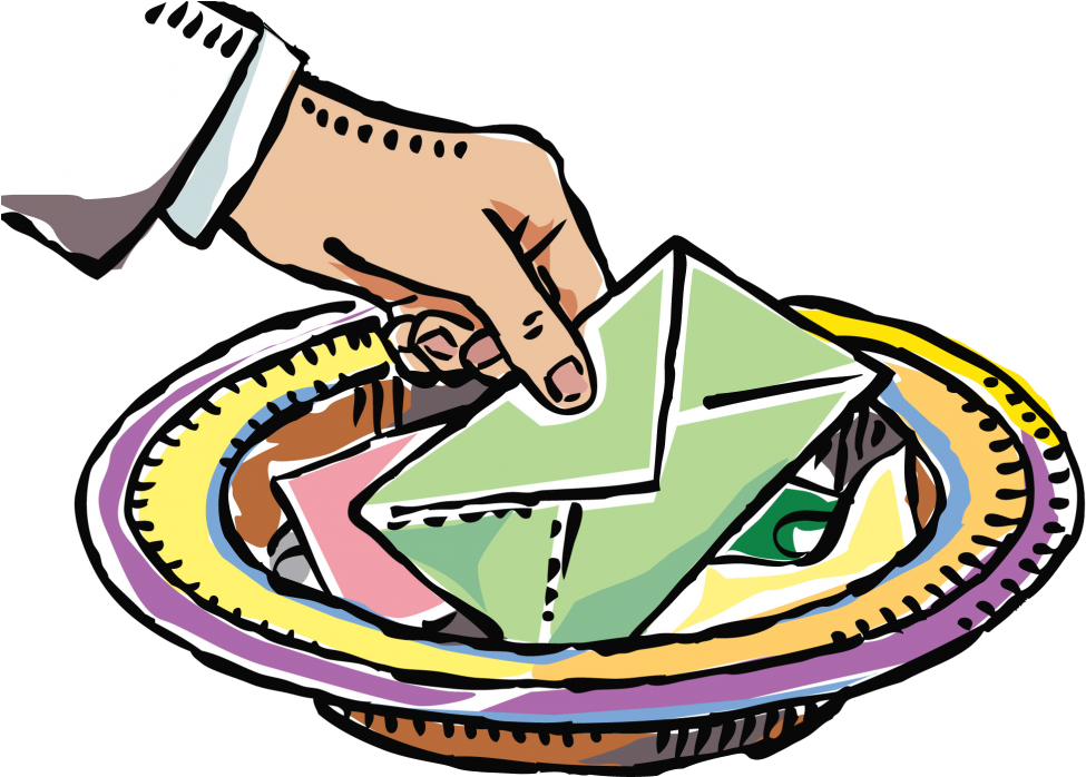 Kids Volunteering Clipart For Kids - Offering Envelopes Clip Art (1024x697)