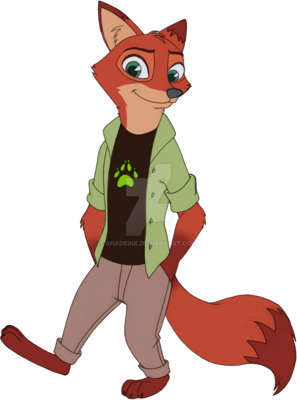 Nick Wilde By Shadeink - Art (1024x1379)