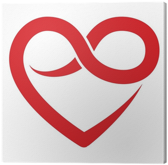 Infinity Heart Symbol, Forever, Vector Canvas Print - Simbolos Egipcios Amor Eterno (400x400)
