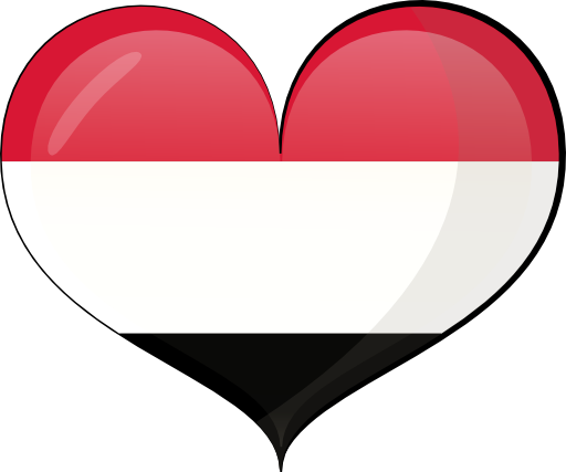 Yamen Heart Flag - صور علم اليمن قلب حب (512x427)