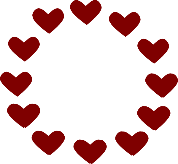 How To Set Use Red Circle Heart Svg Vector - Circle Of Heart Png (600x555)