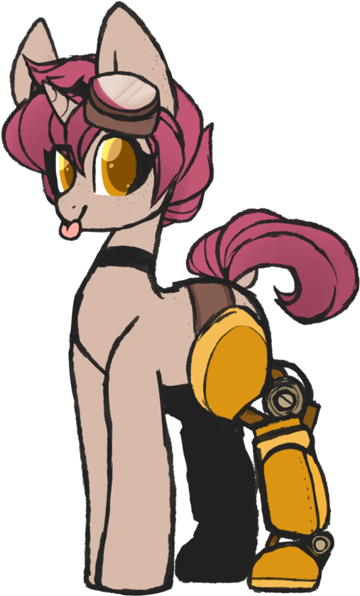 Mimisaurusrex, Blep, Choker, Double Amputee, Female, - Cartoon (683x1024)