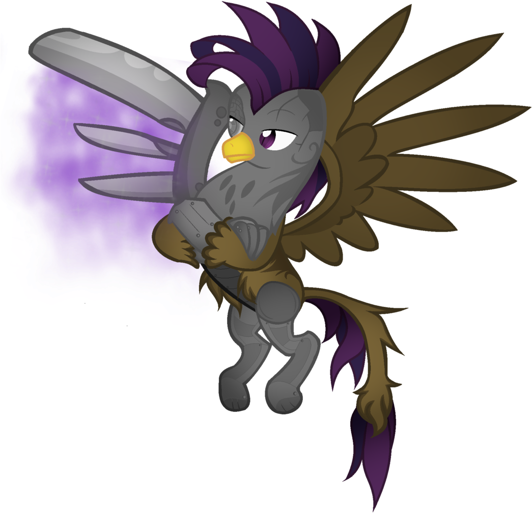 Thecreativeenigma, Cyborg, Griffon, Mechanical Wing, - Cartoon (1044x1024)