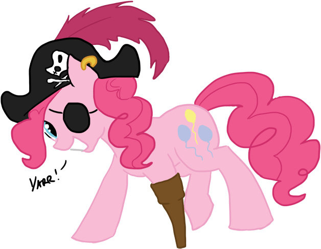 Bux, Earring, Eyepatch, Peg Leg, Pinkie Pie, Pirate, - Pirate My Little Pony (650x507)