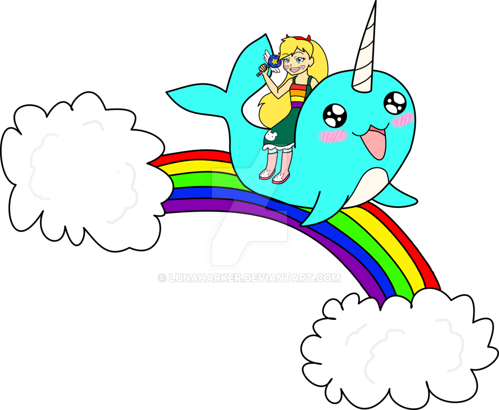 Star Butterfly On Rainbow By Lunaharker Star Butterfly - Star Vs. The Forces Of Evil (1024x841)