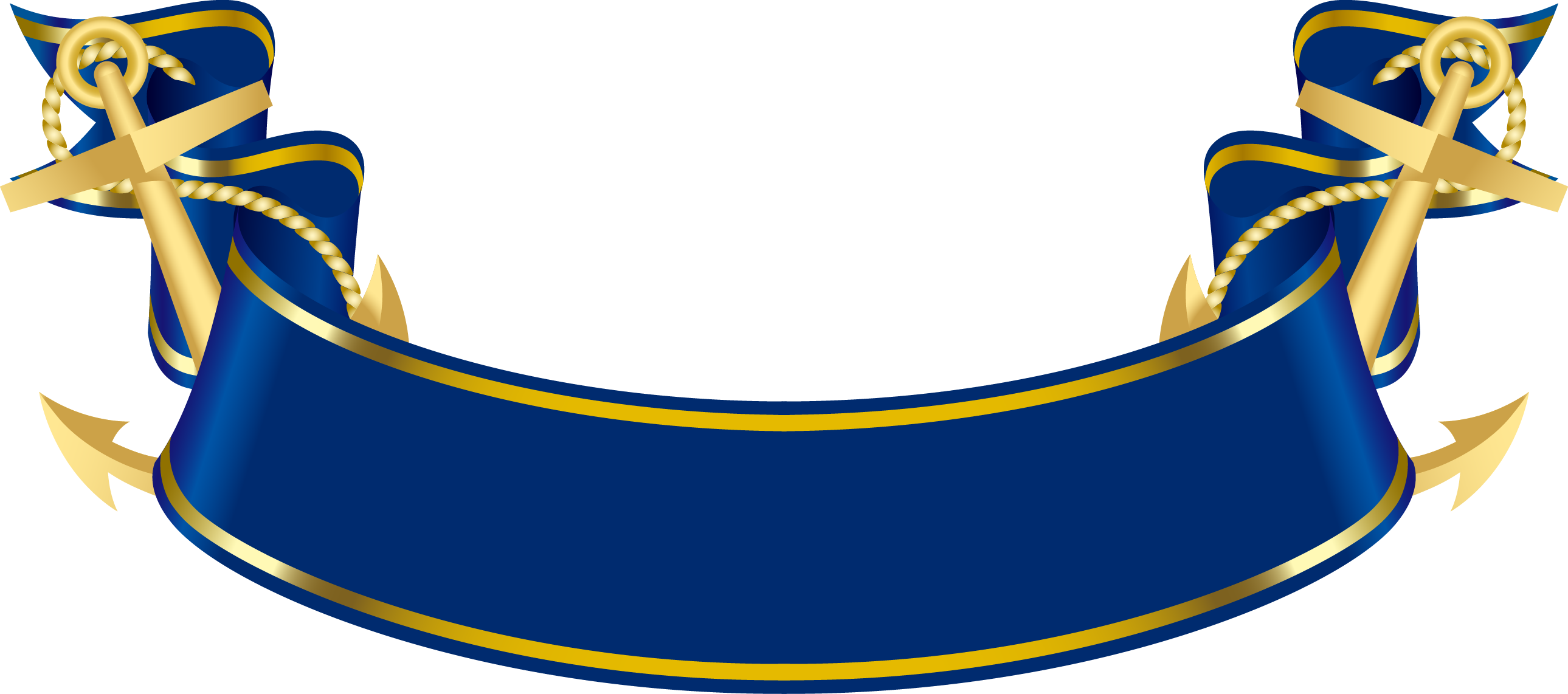 Navy Blue Clip Art - Navy Blue Banner (2579x1142)
