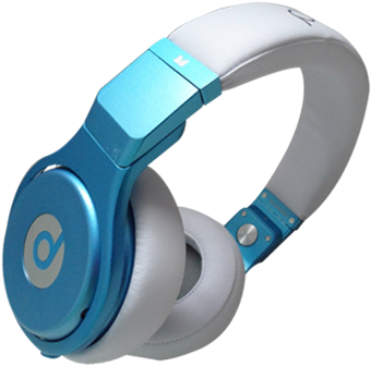Beats By Dr Dre Blue And White (383x356)
