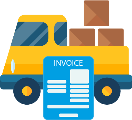 Vehicle Invoice Icon - รถ ขน สินค้า การ์ตูน Png (512x512)