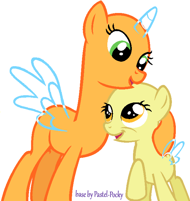 My Little Pony Couple Base - Mlp Mare And Filly Base (649x693)