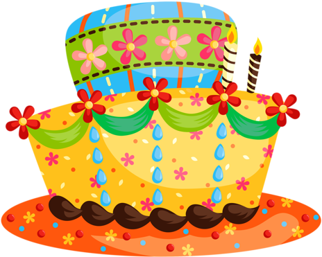 Party Cake - Gateau D Anniversaire Sans Bougie (500x436)