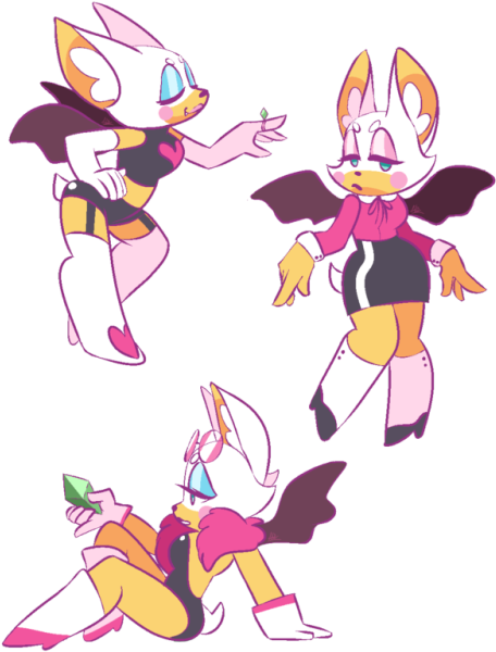 Rouge The Bat Is Really Cute Pt - Portable Network Graphics (500x649)