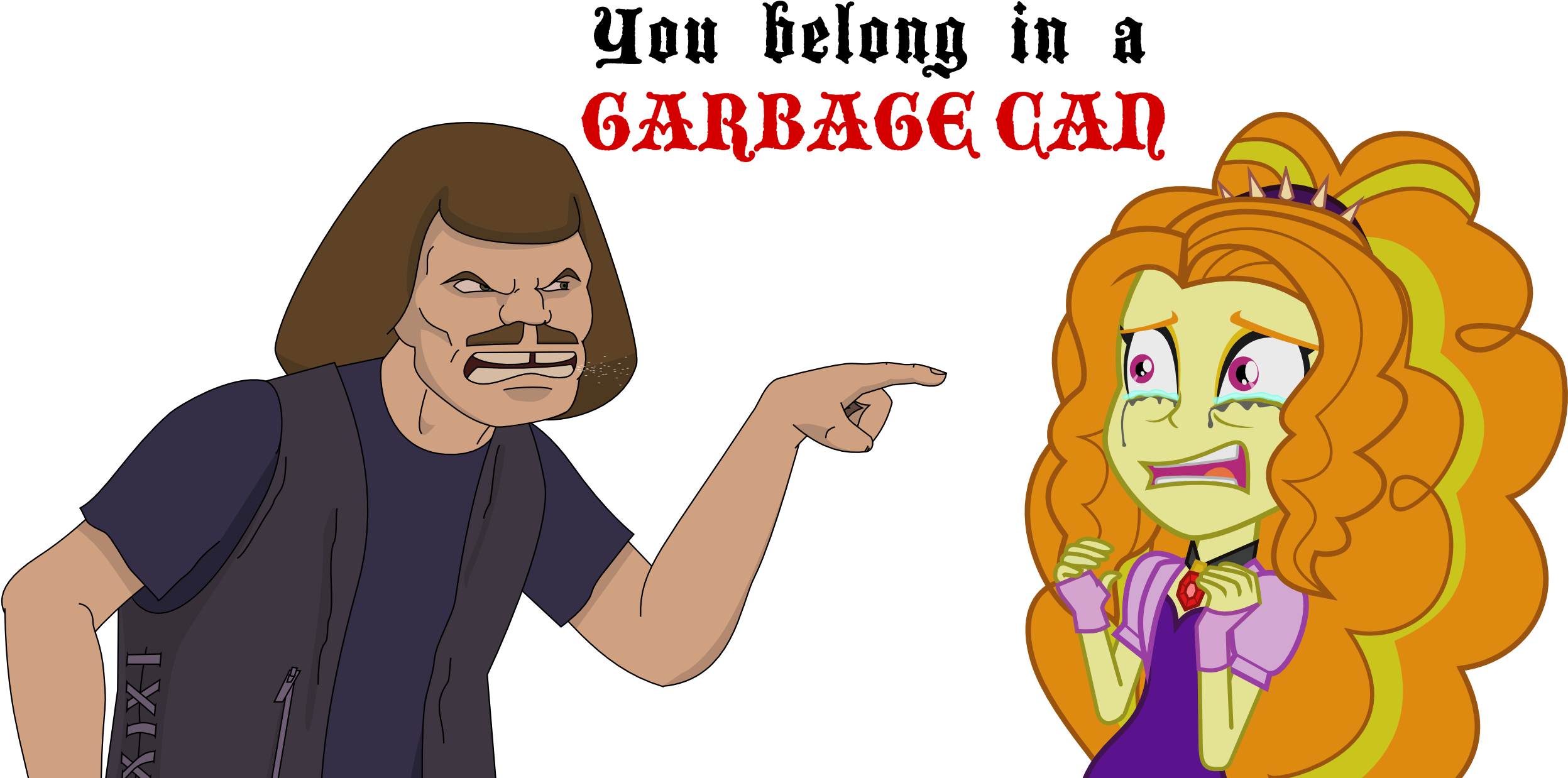 Crying, Equestria Girls, Garbagio, Metalocalypse, Rainbow - Equestria Girls Foto Da Adagio (2551x1294)
