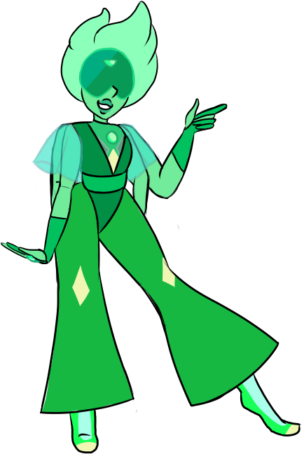 Nephrite, The Fusion Of Peridot, Sapphire, And Yellow - Steven Universe Yellow Pearl And Peridot Fusion (529x791)