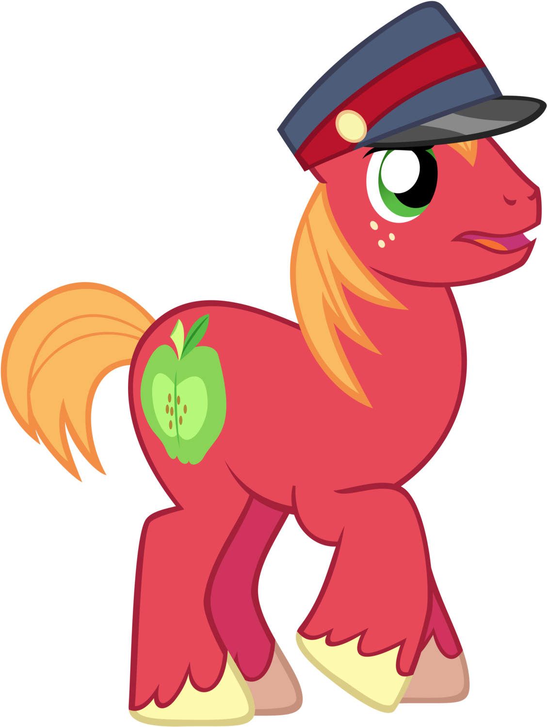 Delectablecoffee Big Mac Wearing A Conductors' Hat - Conductor Hat Cartoon (1280x1614)