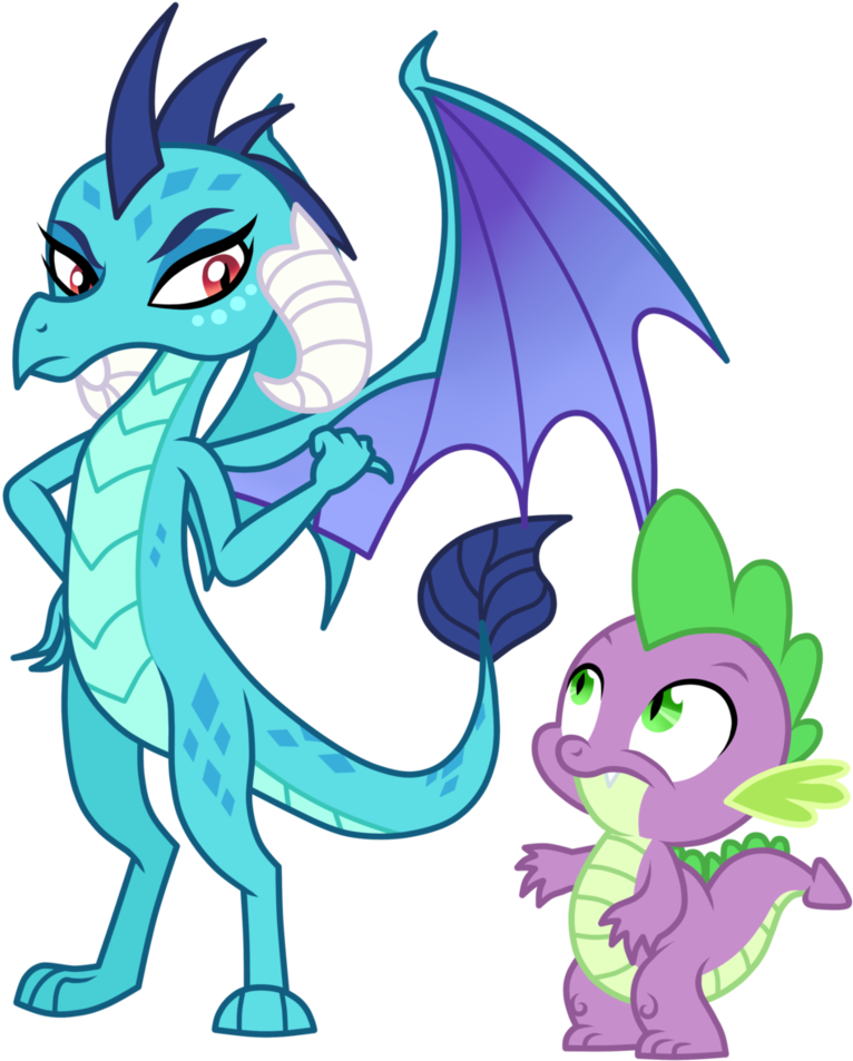 Mlp Base - Princess Ember And Spike (826x968)