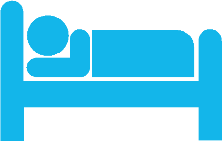 Overnight Services - Bed Icon Png Blue (479x301)