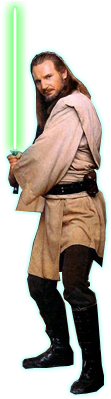 Anakin Skywalker Episode Ii - Star Wars Qui Gon Jinn Png (300x400)