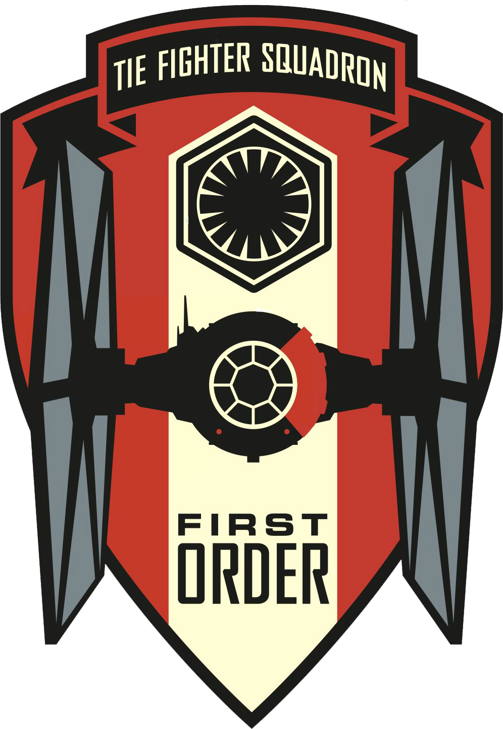 Star Wars The Force Awakens First Order And Resistance - First Order Tie Fighter Logo (996x1442)
