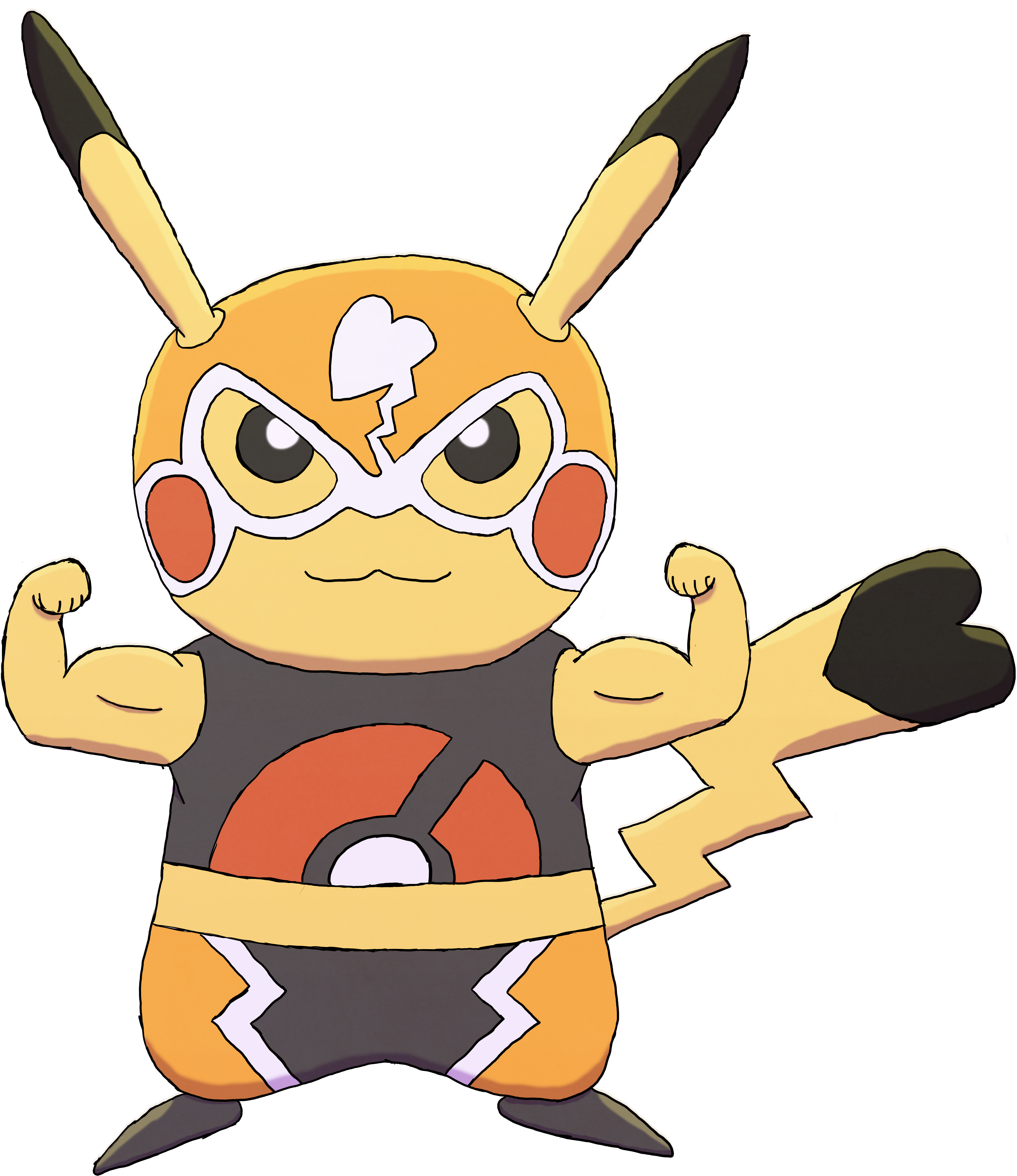 Pikachu Libre By Camberf On Deviantart - Pikachu Libre By Camberf On Deviantart (8000x7000)