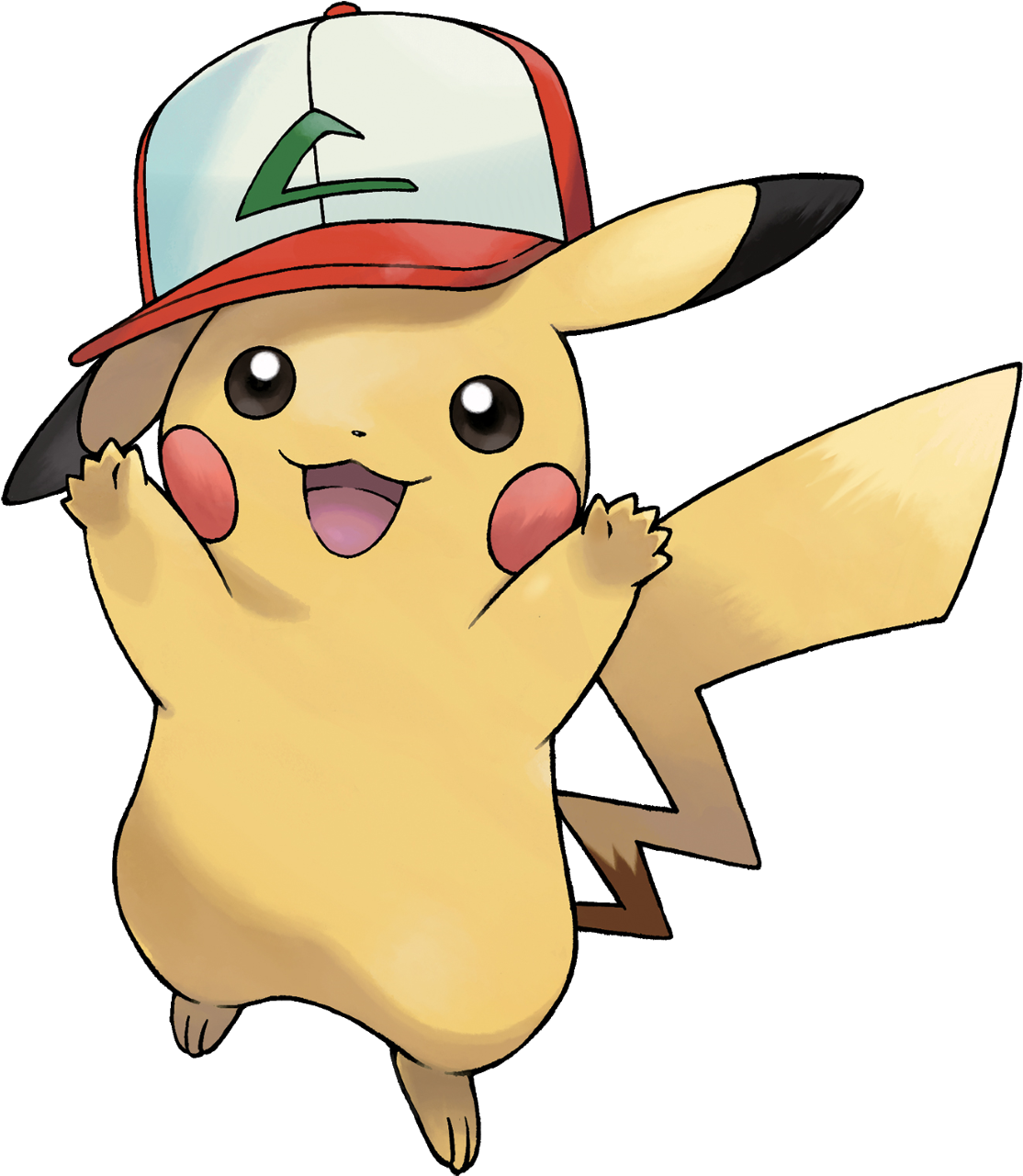 Ash - Pokemon Ash Hat Pikachu (1280x1280)