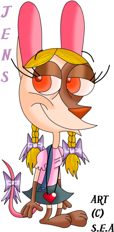 Ren And Stimpy Oc-jens Hoek By Skunkynoid - Cartoon (400x799)