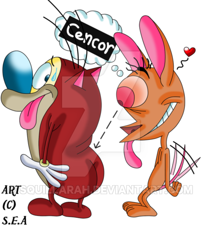 Ren And Stimpy-ren Sees Red By Skunkynoid - Ren And Stimpy Deviantart Ren (400x452)