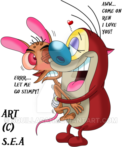 Ren And Stimpy-aww Ren By Skunkynoid - Comics (400x474)