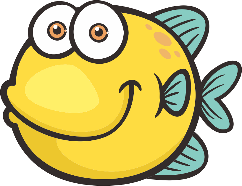 Cartoon Fish - Cartoon Fish - My Favorite Fish Coloring Book [book] (818x628)