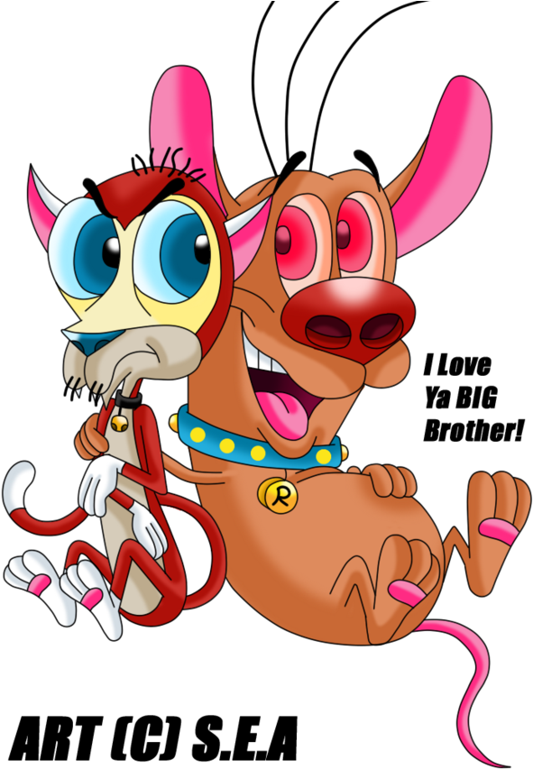 Ren And Stimpy Ocs-brotherly Loave By Skunkynoid - Comics (600x857)