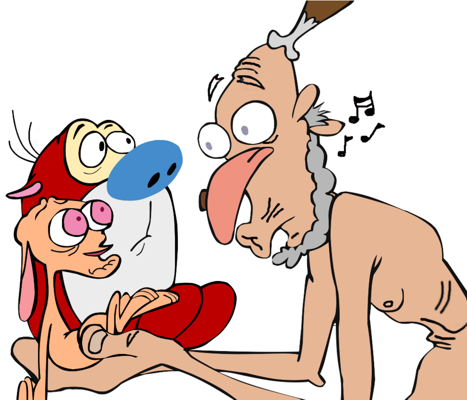 The Old Guy With The Drumstick On His Head By Zoiby - Ren And Stimpy Old Guy (979x816)