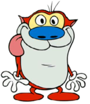 Cat - Ren And Stimpy Png (325x375)