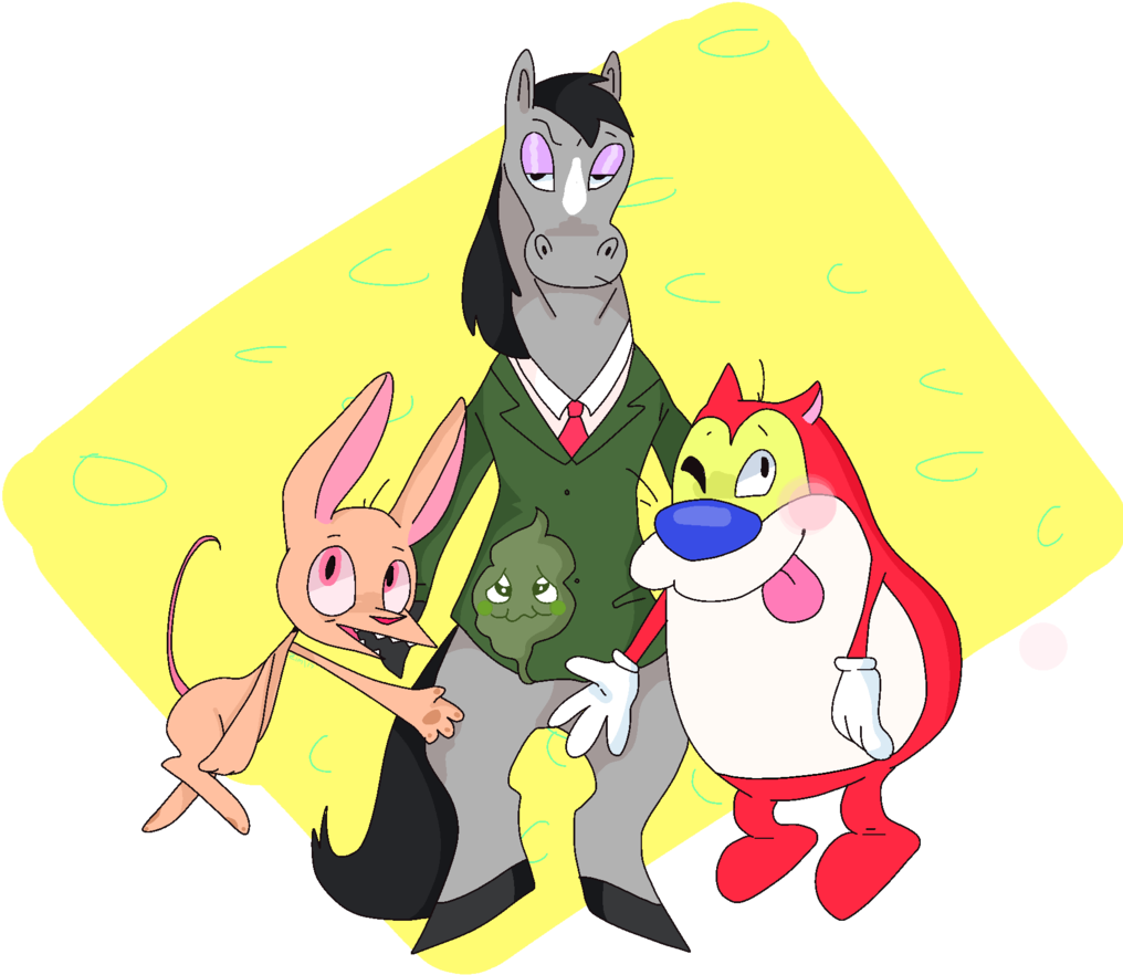 Ren And Stimpy Ft Mr Horse And Stinky By Pastel-demon - Stinky (1024x965)