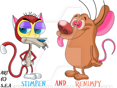 Ren And Stimpy Ocs - Cartoon (400x302)