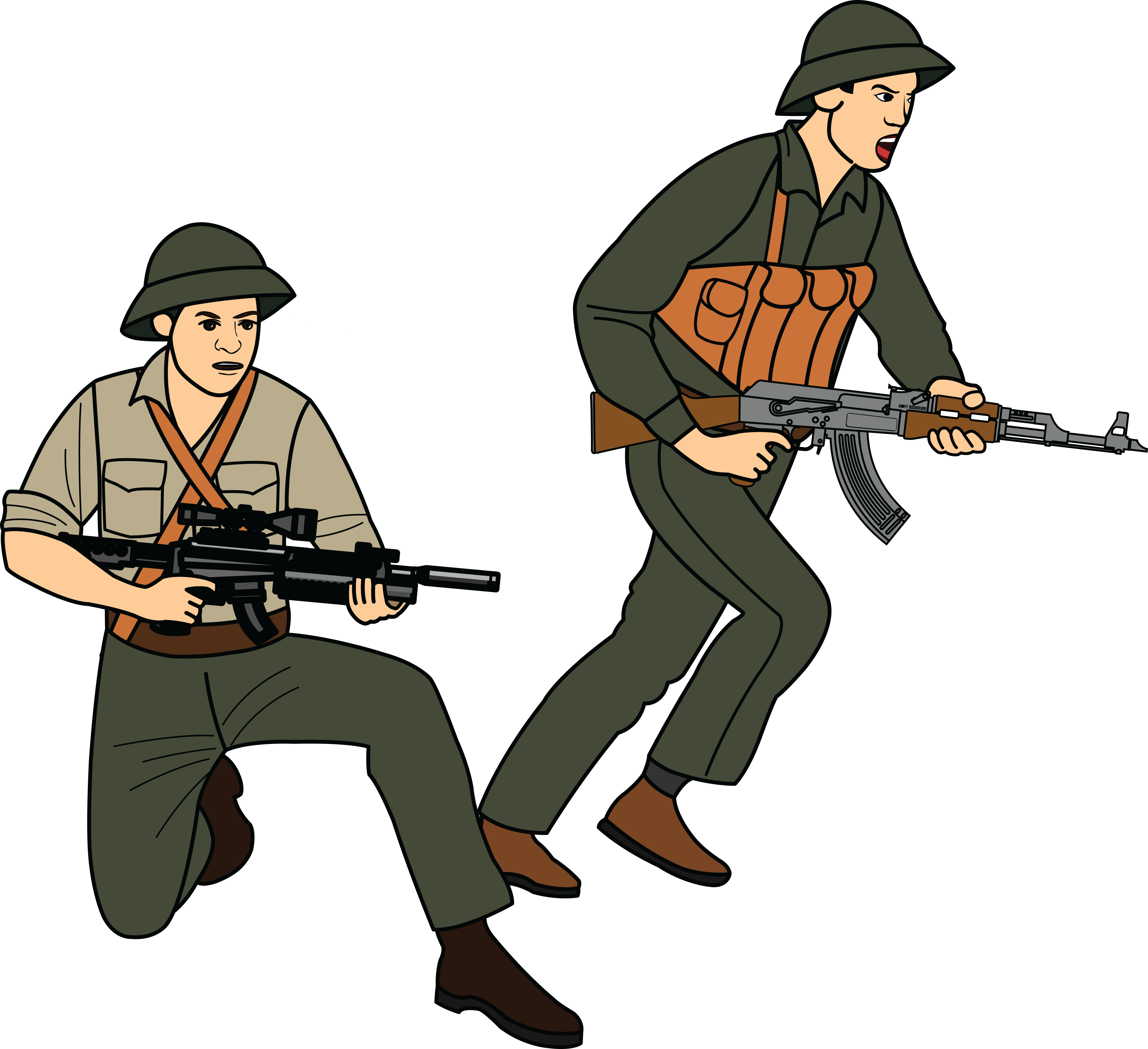Free Clipart Of Soldiers At War - Vietnam War Clip Art (4000x3656)