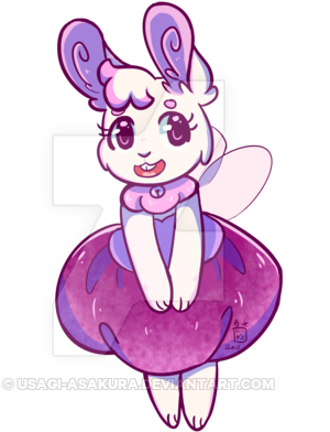 Sugar Plum Bunny By Usagi-asakura - Cartoon (400x400)