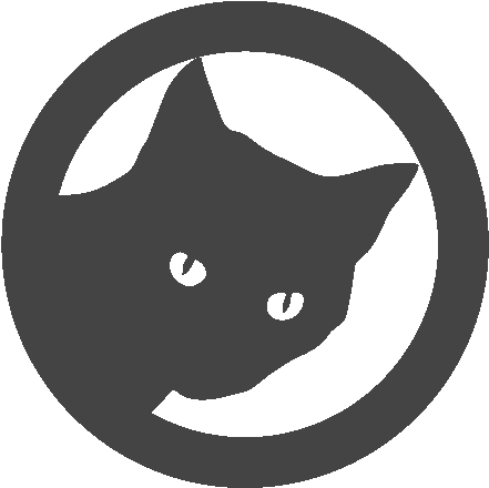 Grey Dark Cat - Cat (543x543)