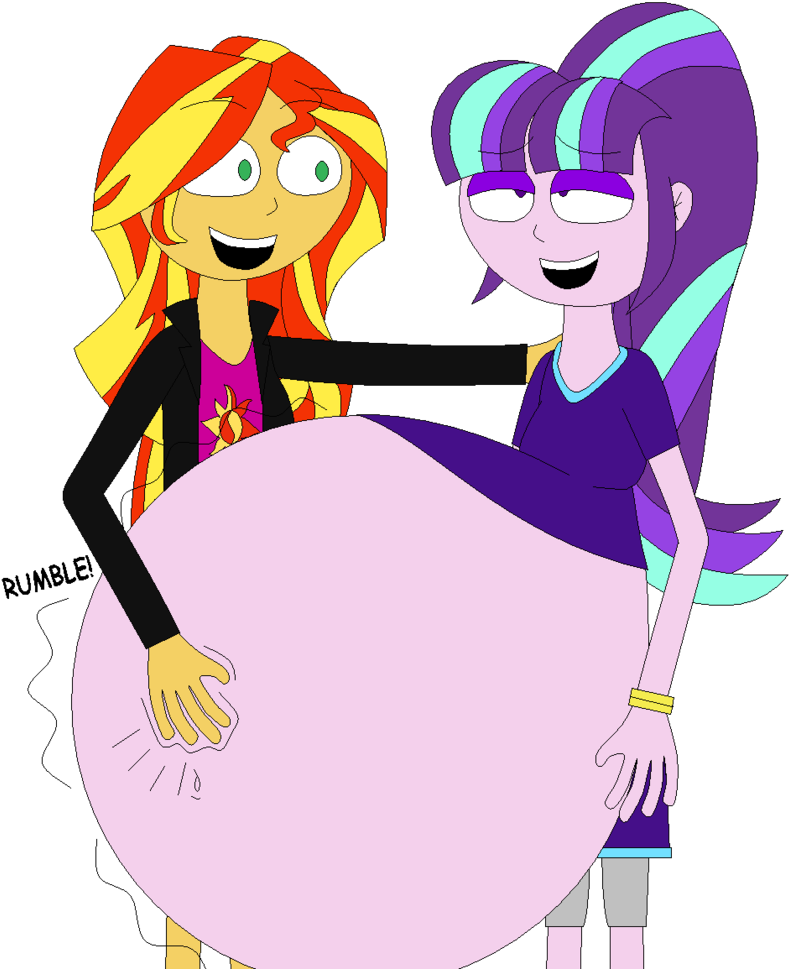 Sunset Rubs Starlight's Belly By Angry-signs - Sunset Shimmer Belly Rub (823x971)