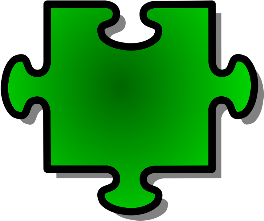 Illustration Of A Green Puzzle Piece - Puzzle Pieces Clip Art (958x958)