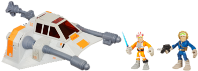 Star Wars Jedi Force Playskool Heroes Snowspeeder With - Hasbro Playskool Heroes Star Wars Jedi Force - Snowspeeder (400x400)