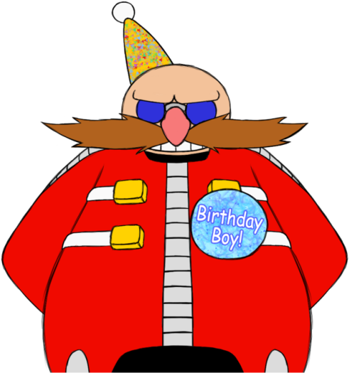 I Originally Wasn't Going To Draw Something For Today - Eggman Happy Birthday (500x525)