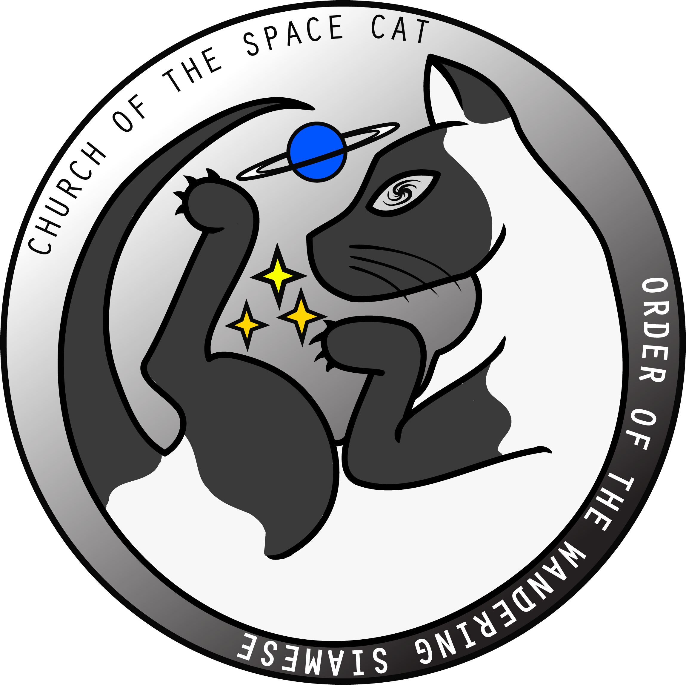 The Order Of The Wandering Siamese Is A Sect Of The - Church Of The Space Cat (2309x2330)