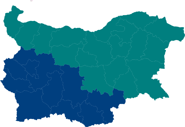 Map Bulgaria Nuts1 Clip Art At Clker - Bulgaria Map Clipart (600x412)